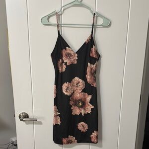 Floral Black Dress